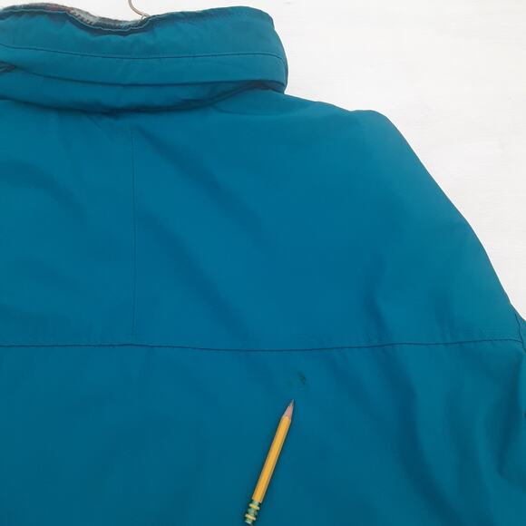 Vintage Woolrich Jacket Size L Blue Parka Wool Blanket Lined USA Made Chore - Picture 8 of 12